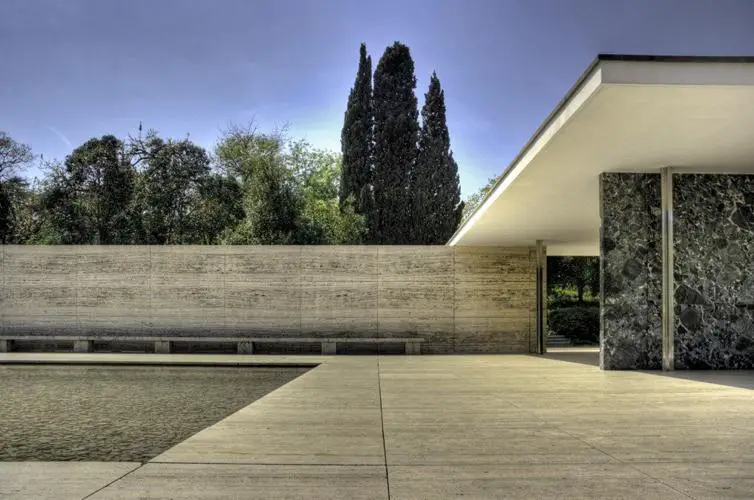 The Barcelona Pavilion by Mies van der Rohe