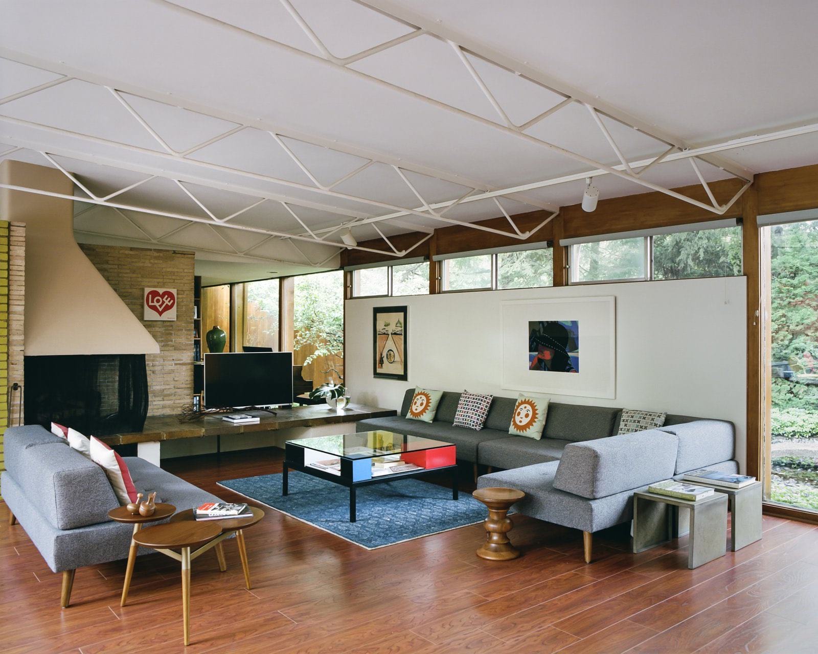 Alexander Girard residence In Michigan - living room