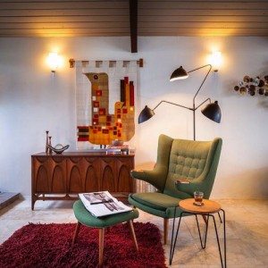 Darren Bradley - william krisel house - papa bear chair living room - san diego