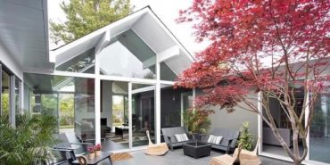 Eichler home remodel - Double Gable - klopf architecture