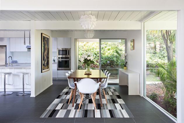 Eichler home remodel - Double Gable - klopf architecture - dining area