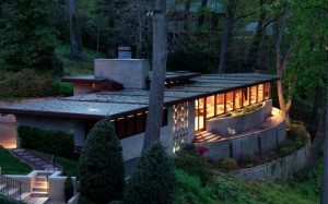 wright - marden house - outside - night