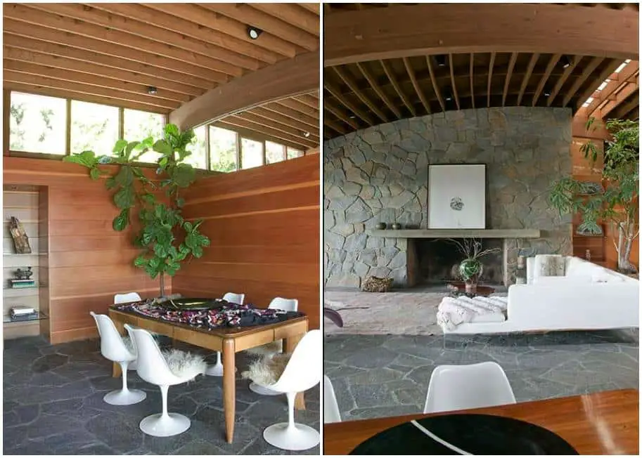 John Lautner - mid-century Schwimmer House - dining area