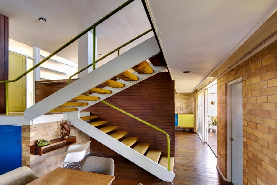 australian mid-century modern - harry-seidler---THURLOW-HOUSE staircase