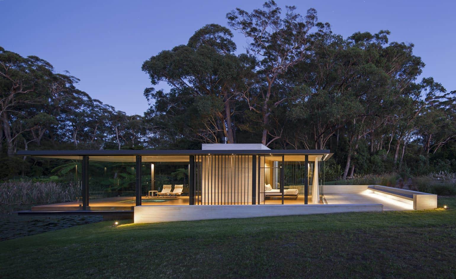 modern glass house australia Wirra Willa Pavilion