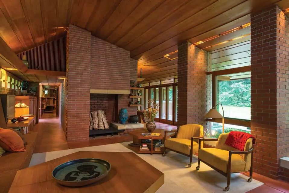 frank lloyd wright - zimmerman house - living room