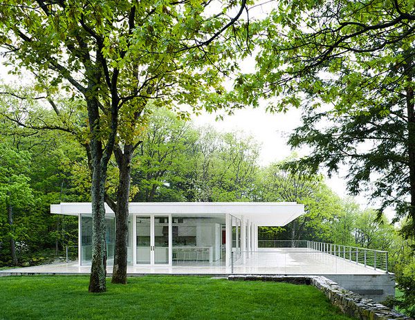 modernist Glass house - olnick-spanu-house
