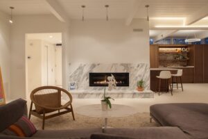 mid-century modern renovation in New Orleans - living
