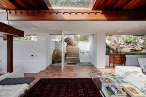 mid-century House by Australian architect Peter Muller - entrance