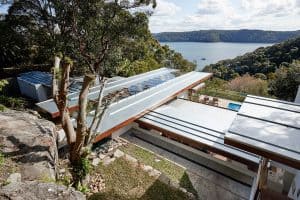 mid-century House by Australian architect Peter Muller - aerial view