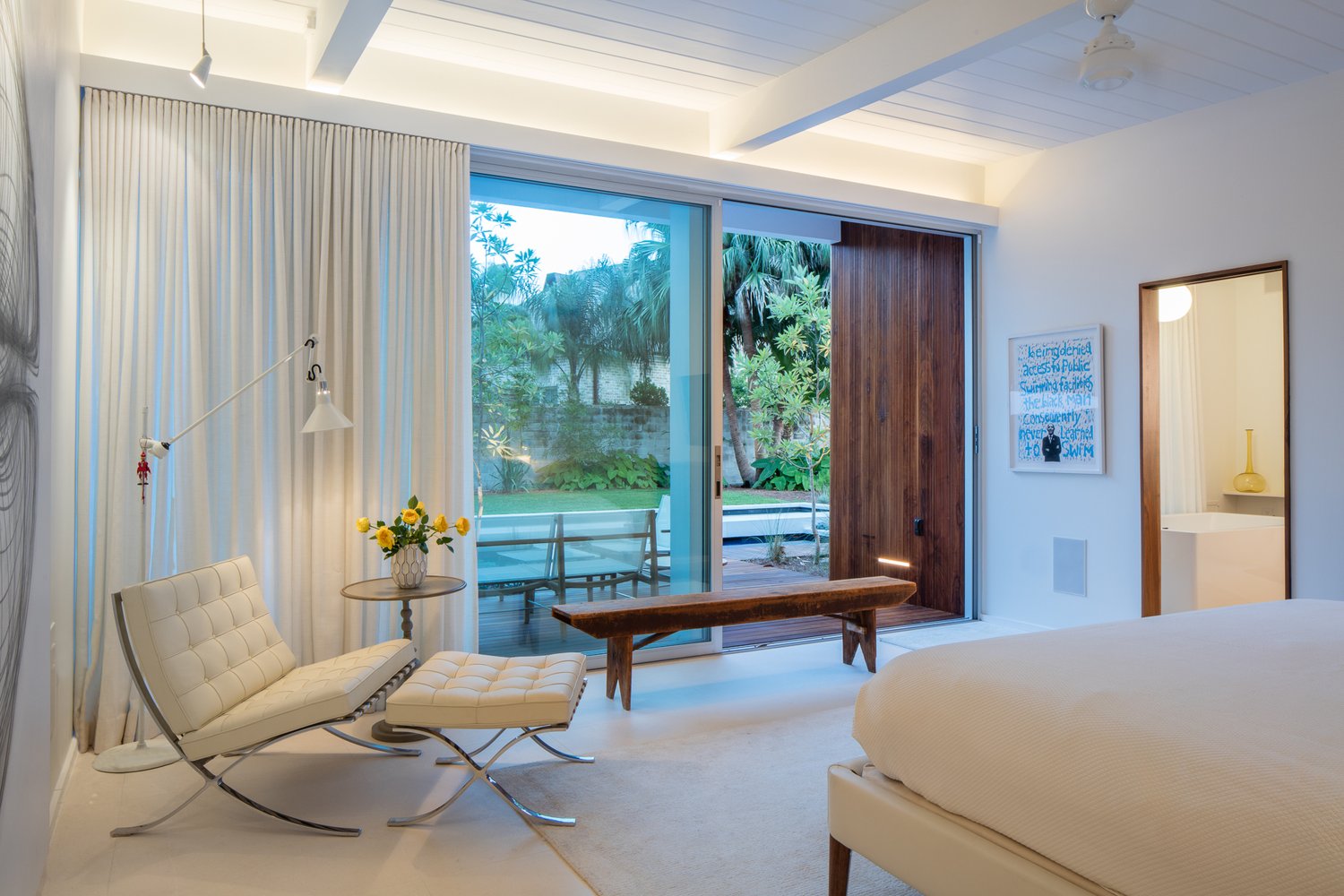 mid-century modern renovation in New Orleans - bedroom