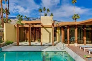 Stan Sackley Palm springs mid century home exterior front swimming pool