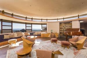 Frank Lloyd Wright Norman Lykes home arizona living room