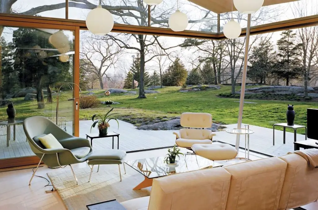 New Haven Cottage living room garden view daylight