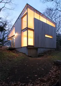 New Haven Cottage outside view night
