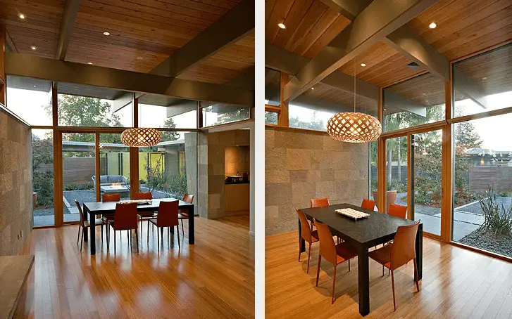 eichler home renovation guy ayers architects - dining area