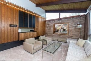 mid century house Cuyahoga Valley architect E. Keith Haag living area
