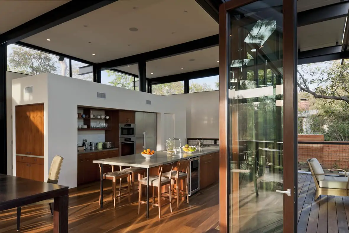 Crestwood Hills - Nonzero architects - Broom Way Residence interior dining area