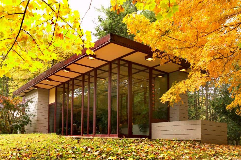 The Frank Lloyd Wright's Penfield House exterior autumn