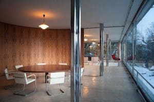 Villa Tugendhat Ludwig Mies van der Rohe outside daylight interior living room
