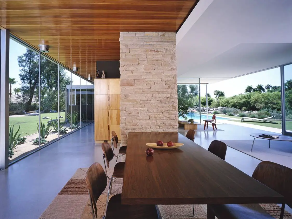 richard neutra kaufmann house - palm springs - dining area