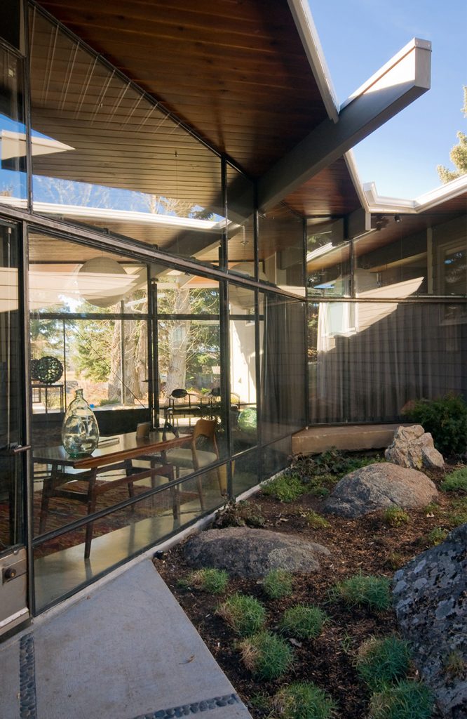 mid-century home renovation Larry Pearson living exterior