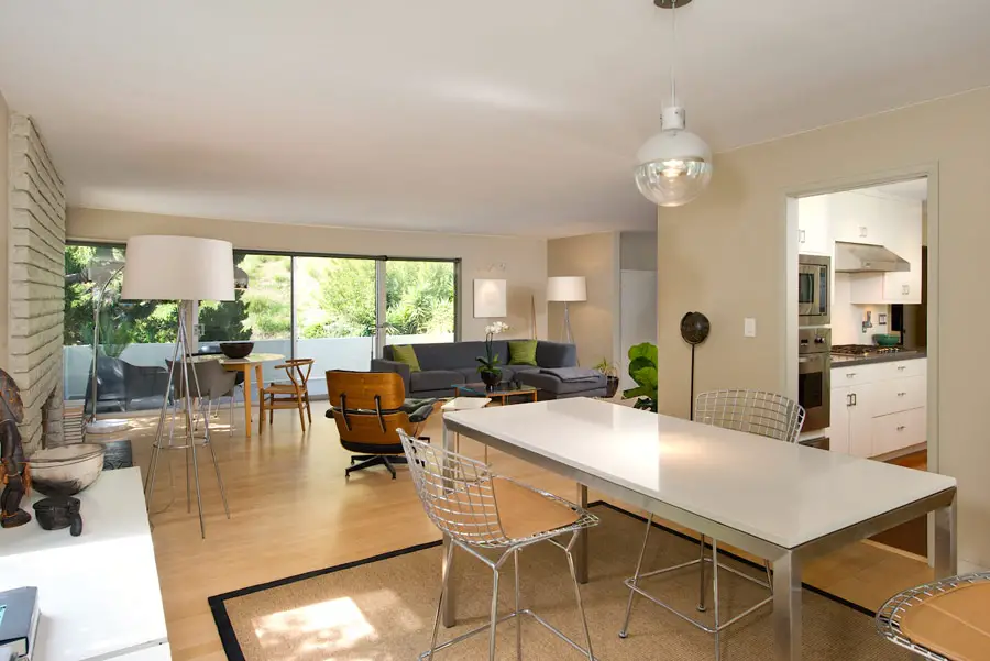 Mid Century in Beachwood Canyon dining area