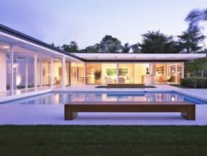 Richard Neutra Rose House - pool night