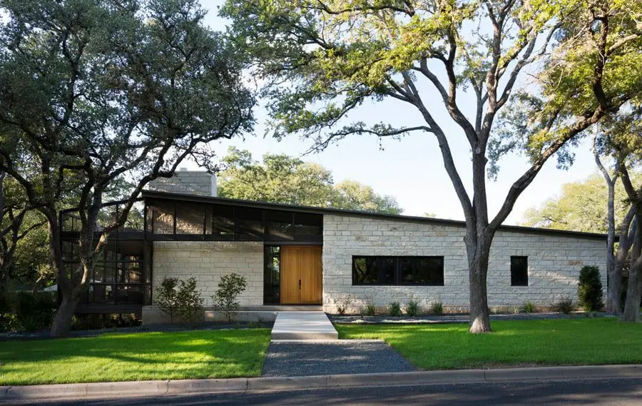 mid-century modern house renovation by Cuppett Architects - exterior