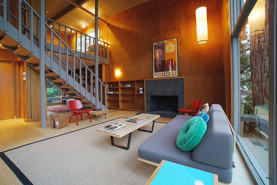 Mid-century home by Roger Lee interior living