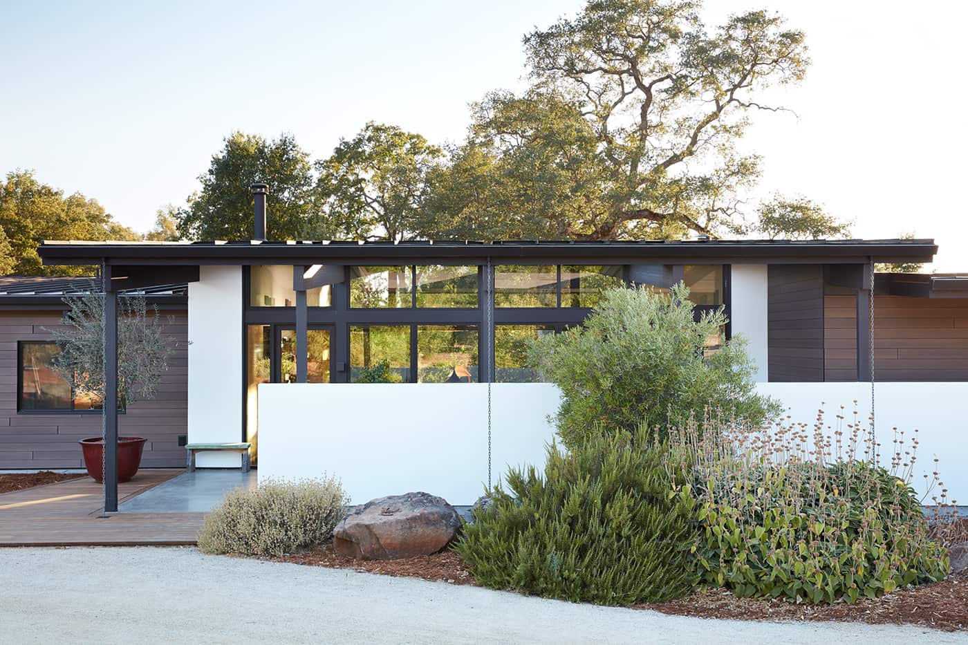 mid-century house renovation by Klopf architects in Sacramento - exterior front