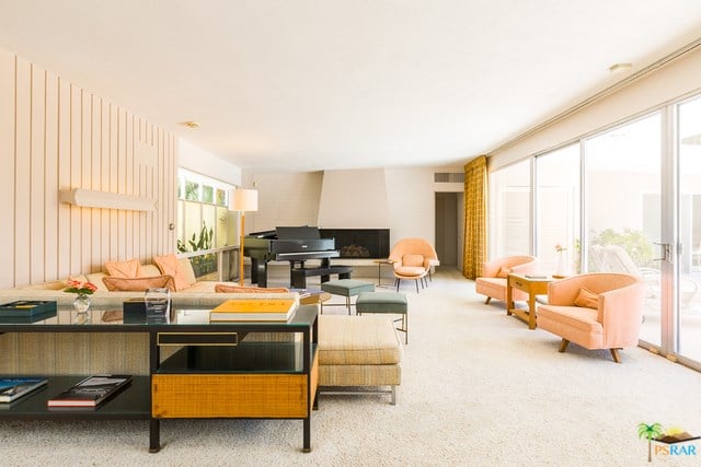 mid-century palm springs house rick harrison - living room