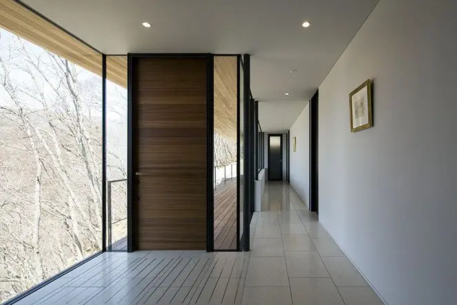 modern japanese house by Kidosaki Architects - House in Yatsugatake - corridor