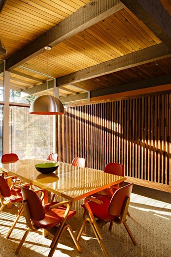 Eichler inspired Mid-Century House in Portland - dining area