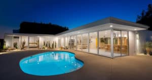 Mid-century Bel Air by Robert L Earll - exterior night