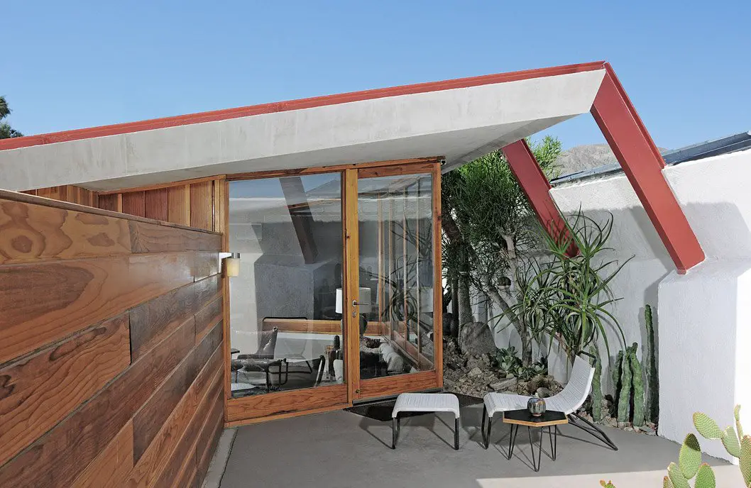 John Lautner Palm Springs desert compound entrance