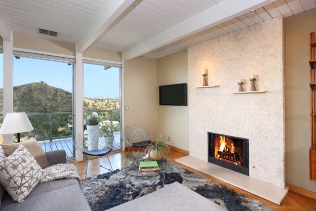 William Beckett - mid-century Platform House Beverly Hills - living