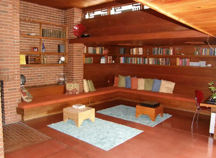 frank lloyd wright - schwartz house - interior