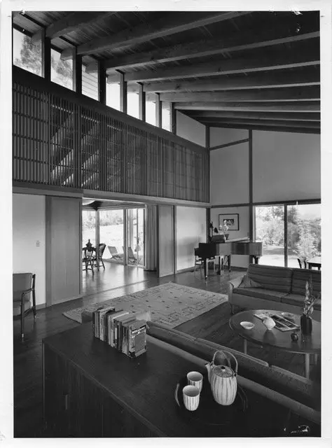 mid-century modern japanese style - Wm F. Hempel - living