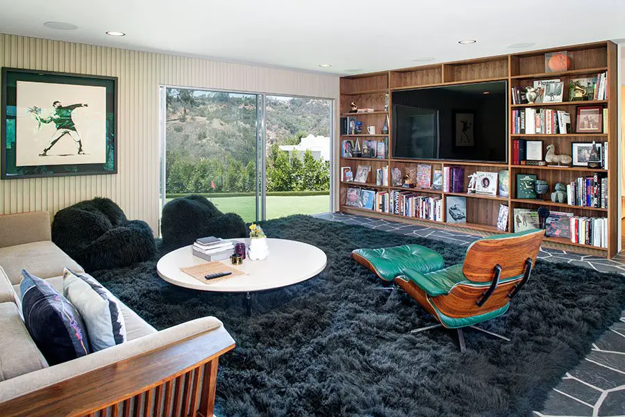 mid-century inspired Benedict Canyon house - studio