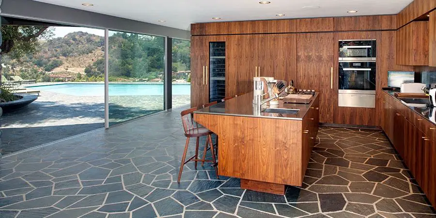 mid-century inspired Benedict Canyon house - kitchen *