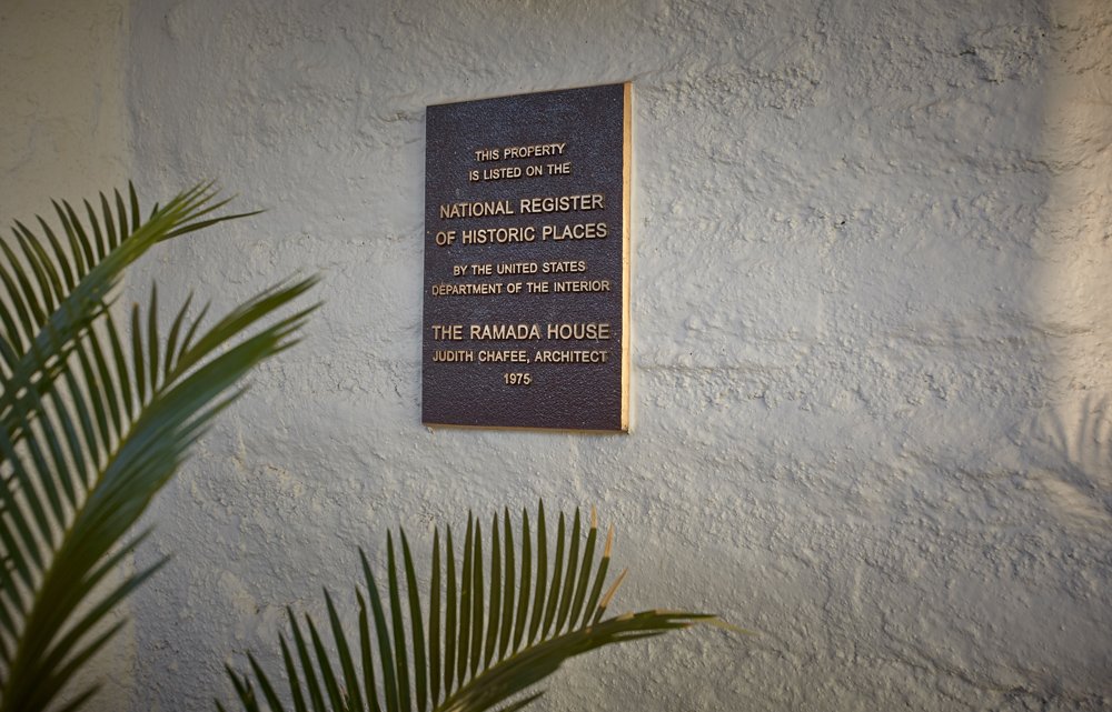 Ramada House desert house - AIA plaque