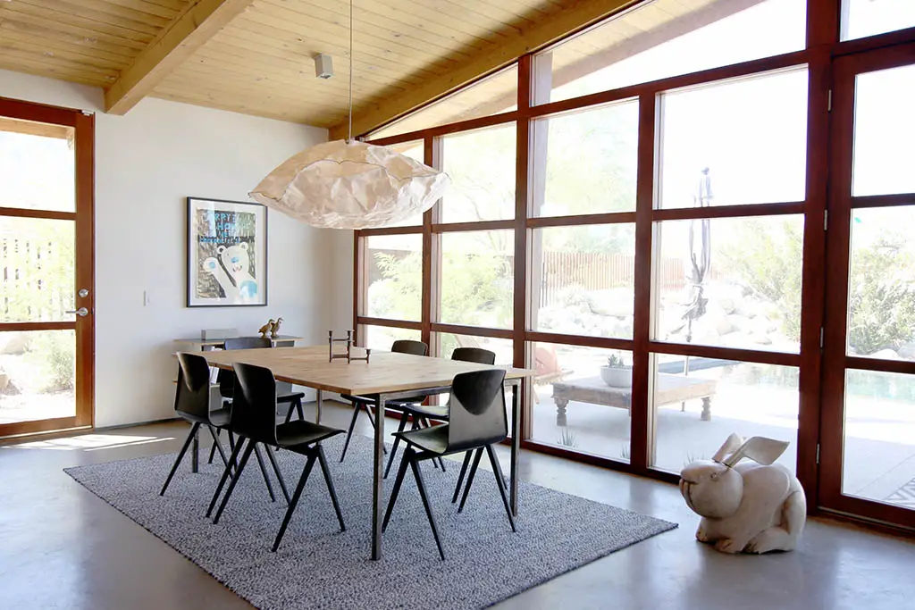 cliff may ranch style mid-century in palm springs - dining area