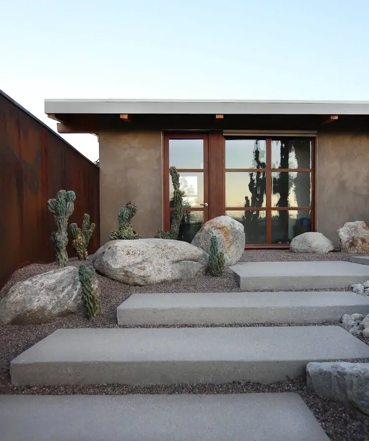 cliff may ranch style mid-century in palm springs - outside entry