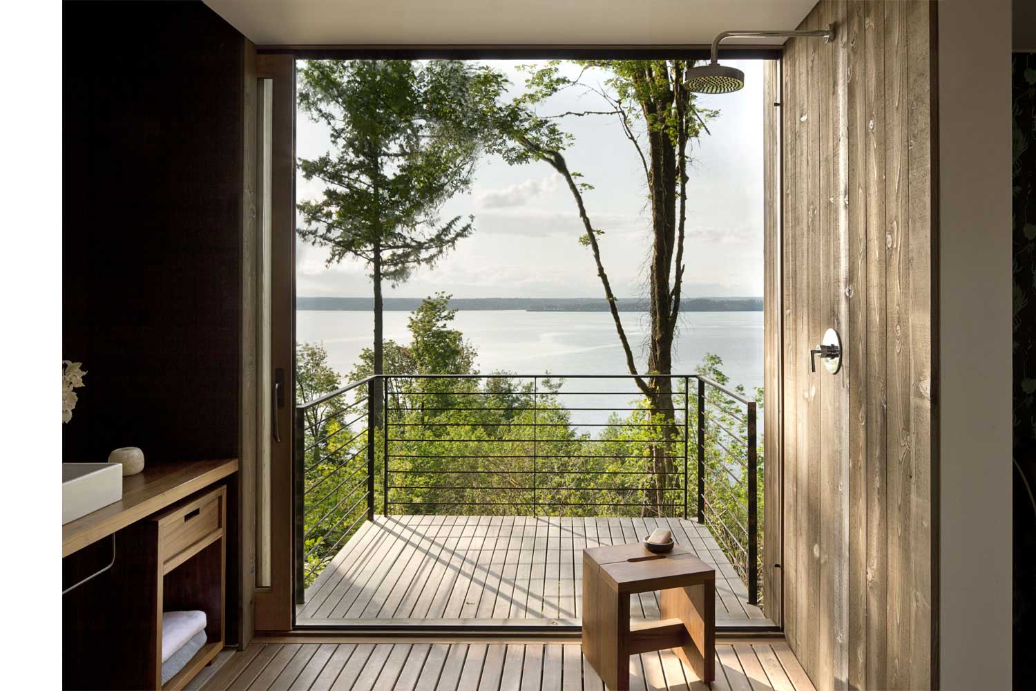 contemporary house - mwworks - Case Inlet Retreat - terrace