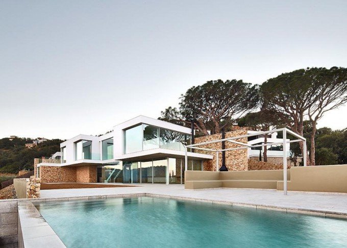 modernist villa costa brava - pool
