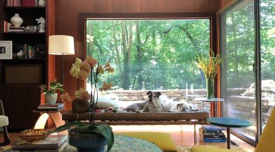 mid-century house renovation - living area