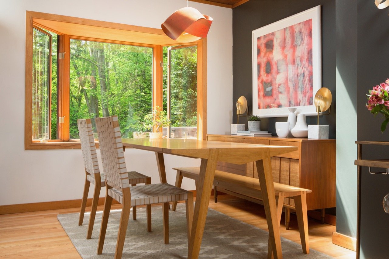 John Burrows mid-century house Seattle - dining area