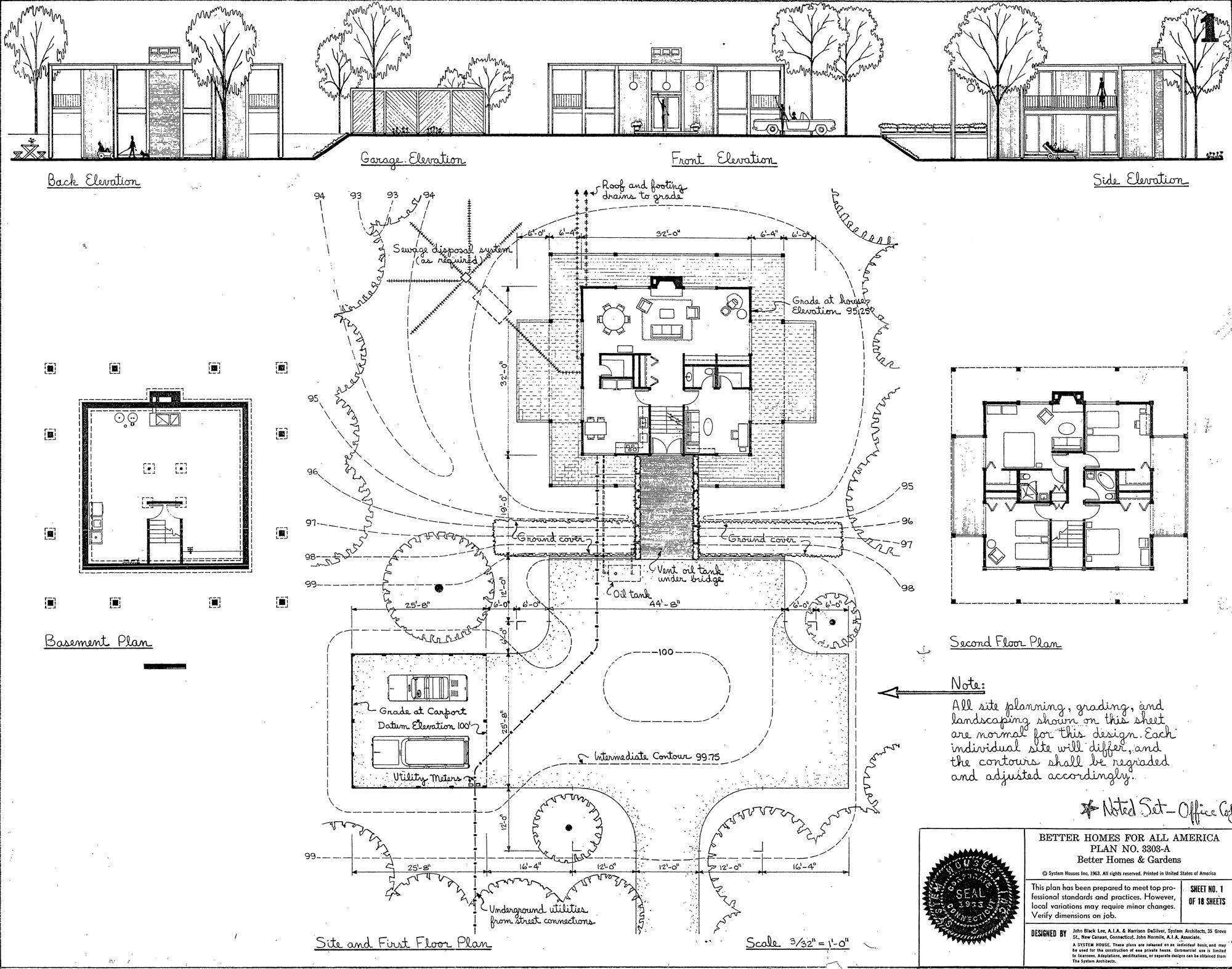 DeSilver House - John Black Lee - New Canaan - plan