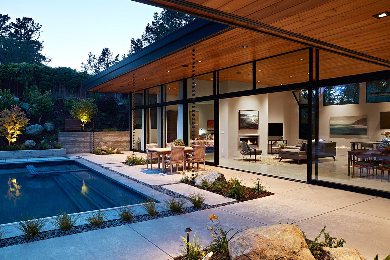 Klopf Architecture - Glass Wall House - pool